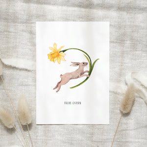 Postkarte · Frohe Ostern | Hase