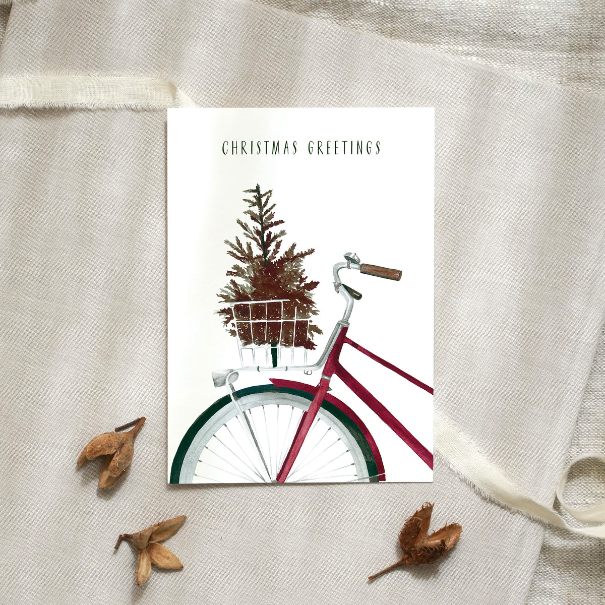 Postcard - Christmas Bicycle