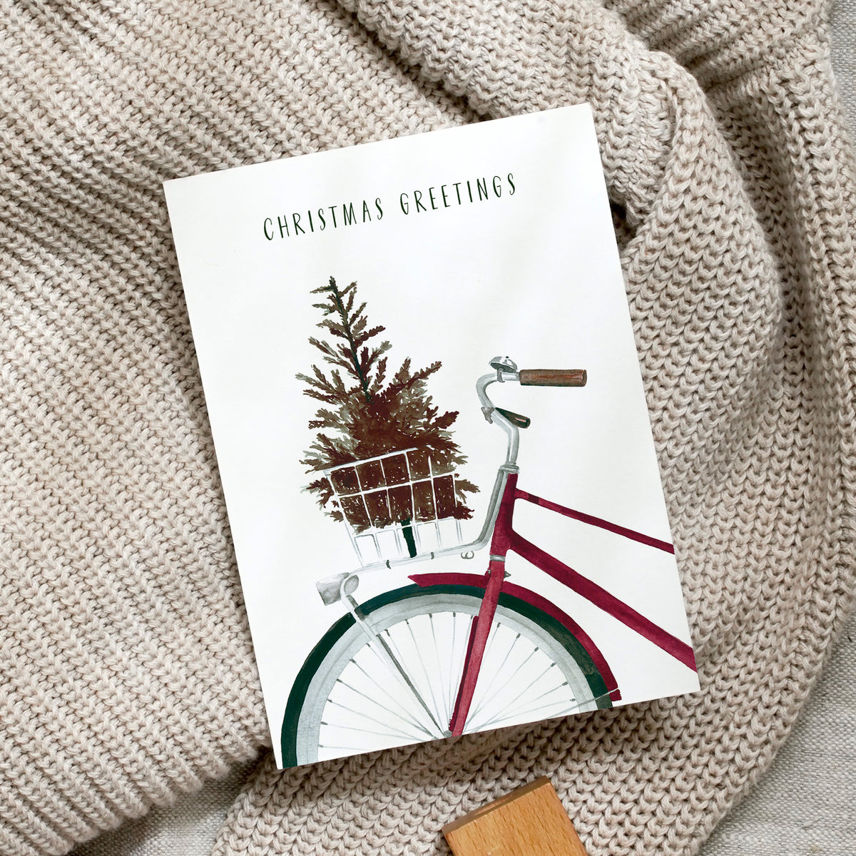 Postcard - Christmas Bicycle