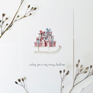 Postcard - Christmas Sledge