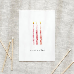 Postkarte - Make a wish · Red Candles