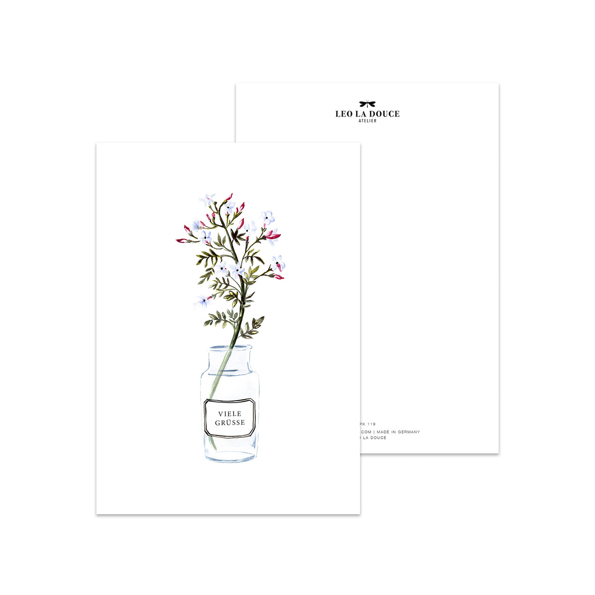 Postcard Set · Flower Greetings