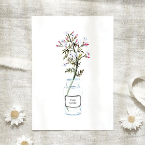 Postcard - Best regards · Apothecary jar