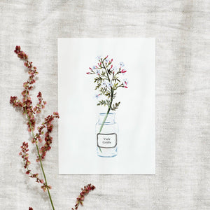 Postcard - Best regards · Apothecary jar