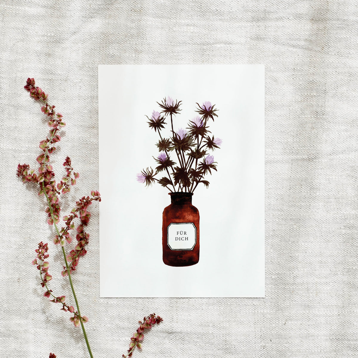 Postcard - For You Apothecary Jar