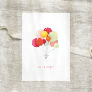 Postkarte · Hip Hip Hooray | Balloons