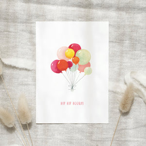 Postkarte · Hip Hip Hooray | Balloons