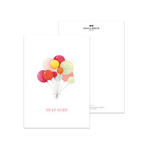 Postkarte · Hip Hip Hooray | Balloons