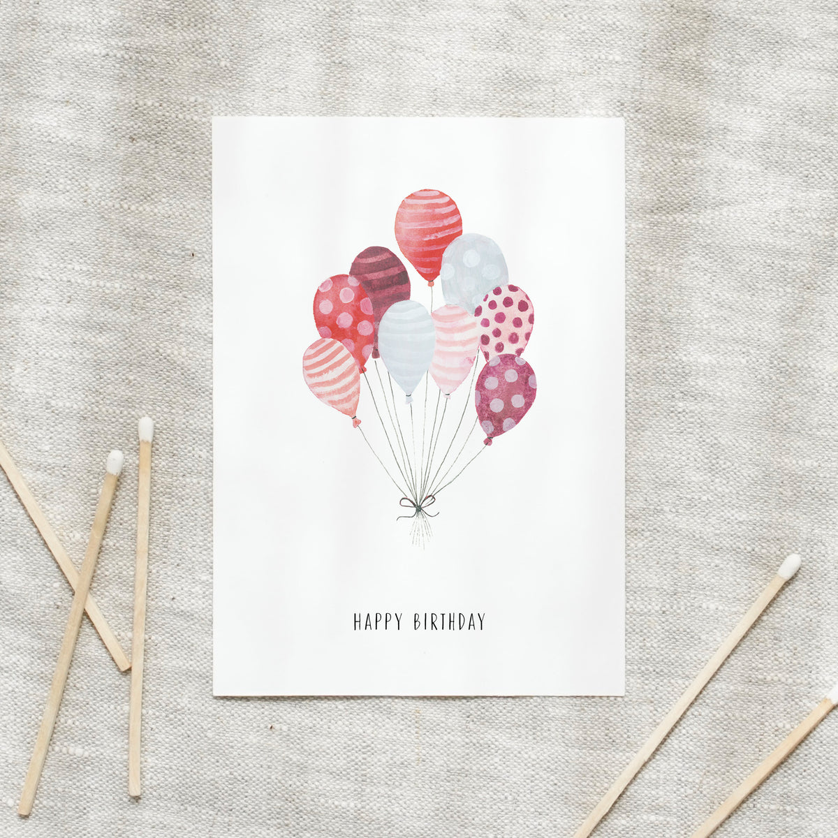 Postkarte - Red Balloons