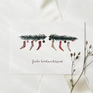 Postcard - Christmas socks