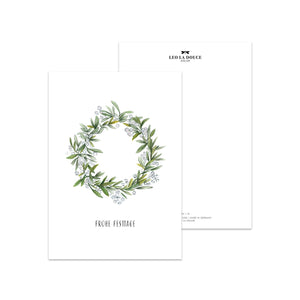 Postcard - Christmas wreath