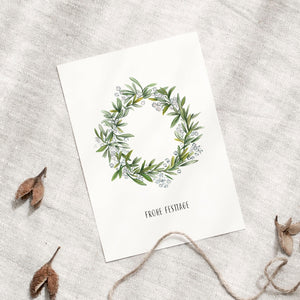 Postcard - Christmas wreath
