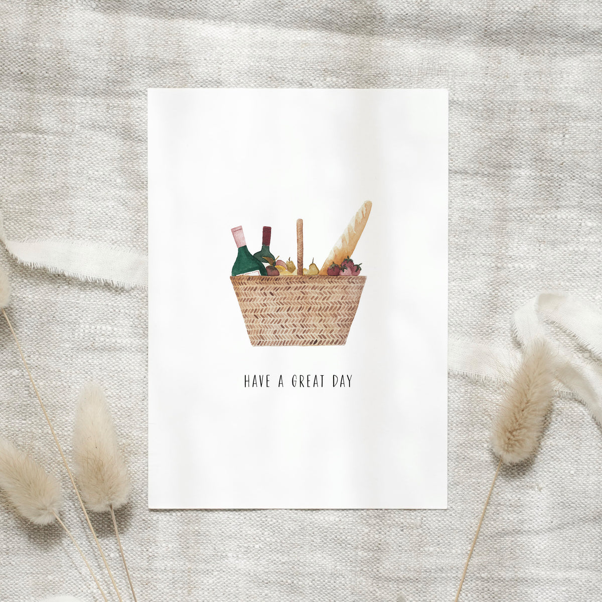 Postcard - Picnic basket