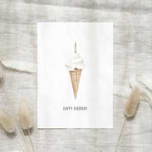 Postcard - Ice cream candle