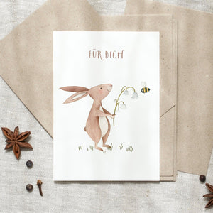 Postkarte - Hase | Für dich