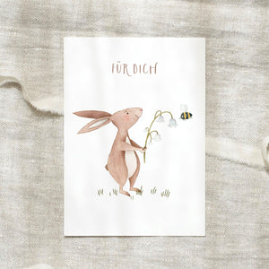 Postkarte - Hase | Für dich