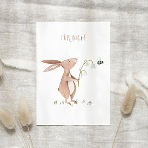 Postkarte - Hase | Für dich