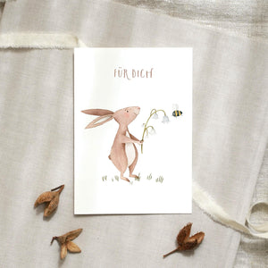 Postkarte - Hase | Für dich