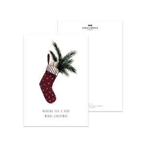 Postcard - Christmas sock