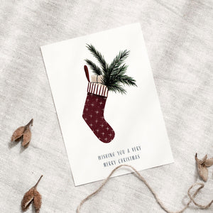 Postcard - Christmas sock
