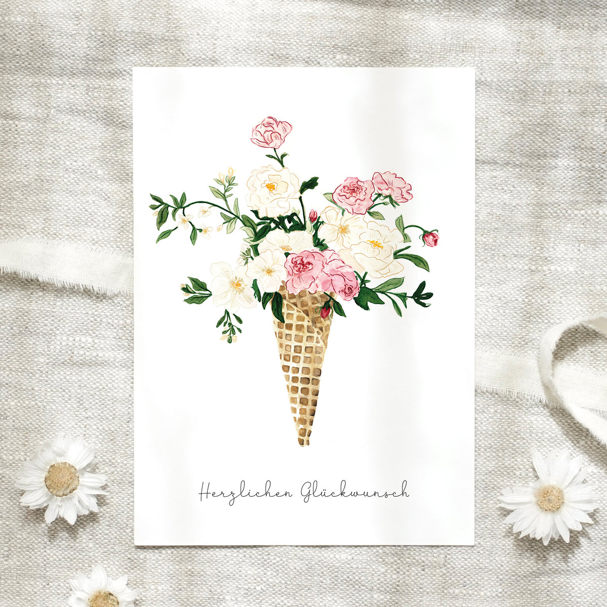 Postcard - Flower cone | Roses