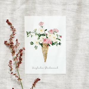 Postcard · Flower Cone | Roses