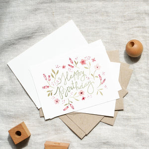 Postkarte · Happy Birthday | Rose Blossoms