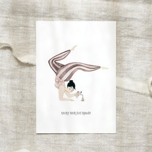 Postkarte · Start your day right | Yoga