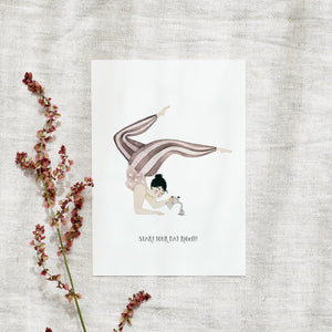 Postkarte · Start your day right | Yoga