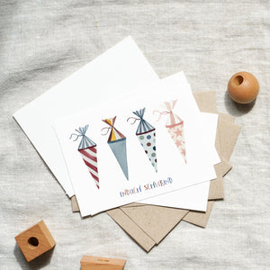 Postcard · First day of school | School cones