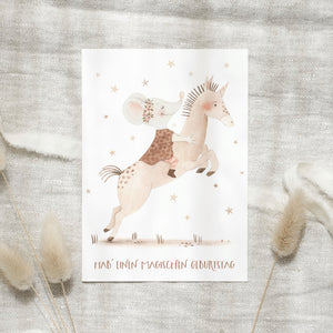 Postkarte · Einhorngeburtstag