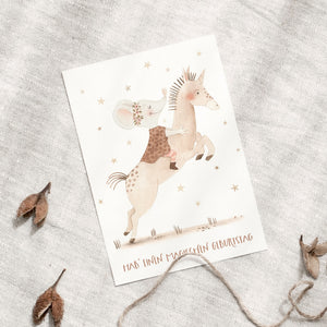 Postkarte · Einhorngeburtstag