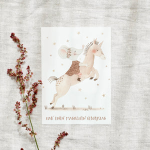 Postkarte · Einhorngeburtstag