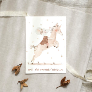 Postkarte · Einhorngeburtstag
