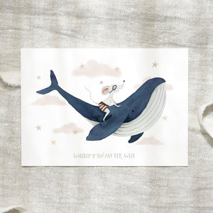 Postcard · Welcome to the world | Whale