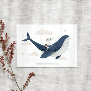 Postcard · Welcome to the world | Whale