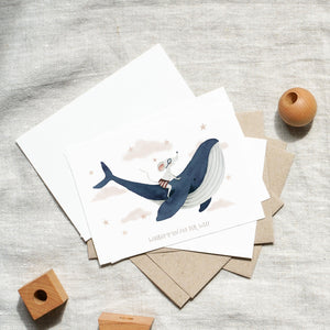 Postcard · Welcome to the world | Whale