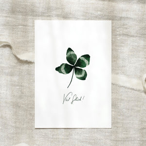 Postkarte · Glücksklee