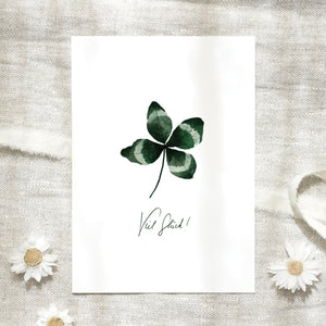 Postkarte · Glücksklee