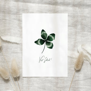 Postkarte · Glücksklee