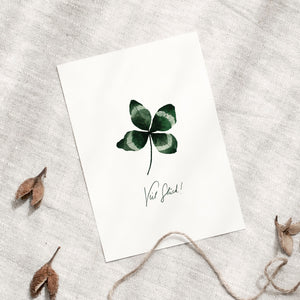 Postkarte · Glücksklee