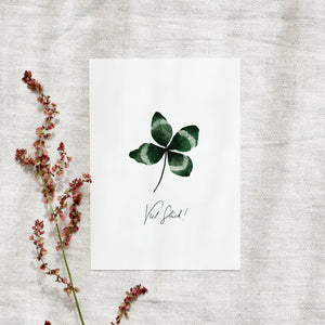 Postkarte · Glücksklee