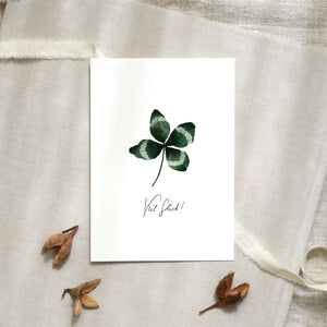 Postkarte · Glücksklee