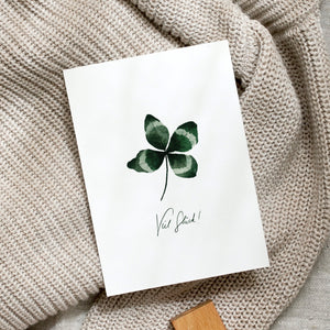 Postkarte · Glücksklee