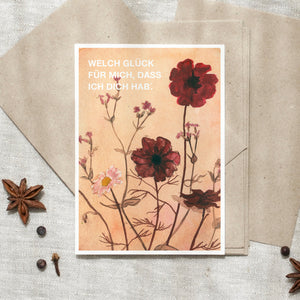 Postkarte · Wildflowers | Welch ein Glück