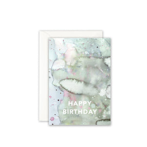 Grußkarte · HAPPY BIRTHDAY - WATERCLOUDS Grußkarte Leo la Douce 