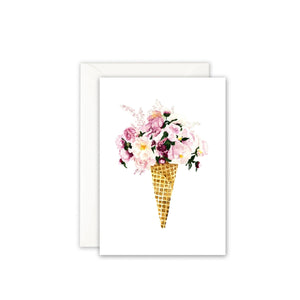 Grußkarte · FLOWER CONE Grußkarte Leo la Douce 