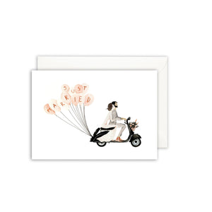 Grußkarte · Bridal Scooter Grußkarte Leo la Douce 