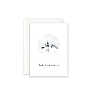 Grußkarte · Schneekugel Grußkarte Leo la Douce 