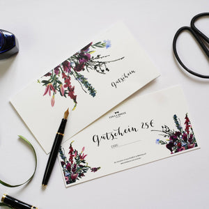 Geschenkgutschein · 25 Euro Geschenkgutschein Atelier Leo la Douce 